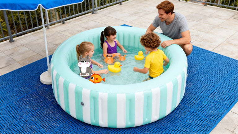 Intex Wet Set Collection Inflatable Striped Family Pool (66" x 21")