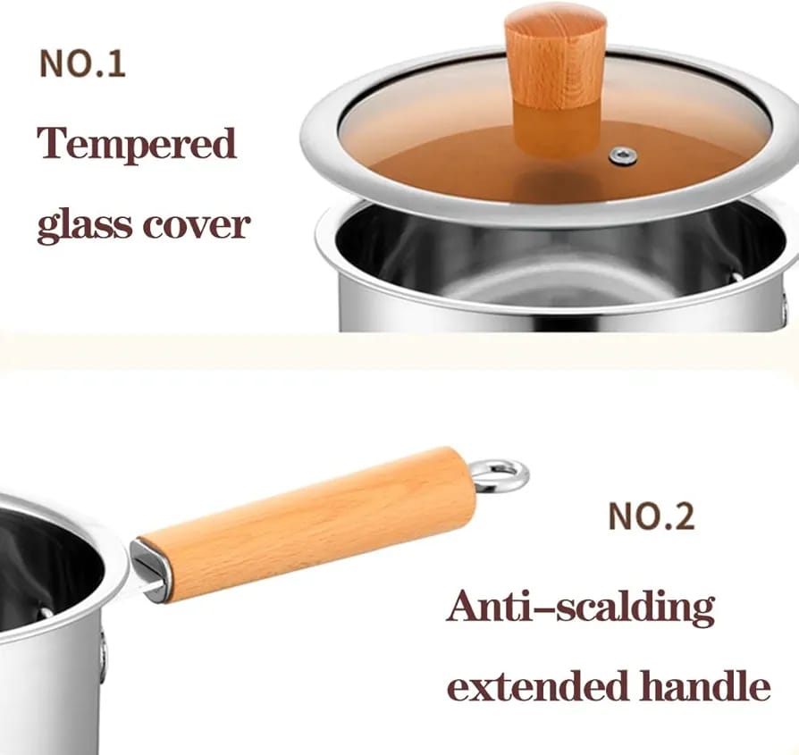 Stainless Steel Deep Fryer Pot with Strainer Basket & Glass Lid - My Store