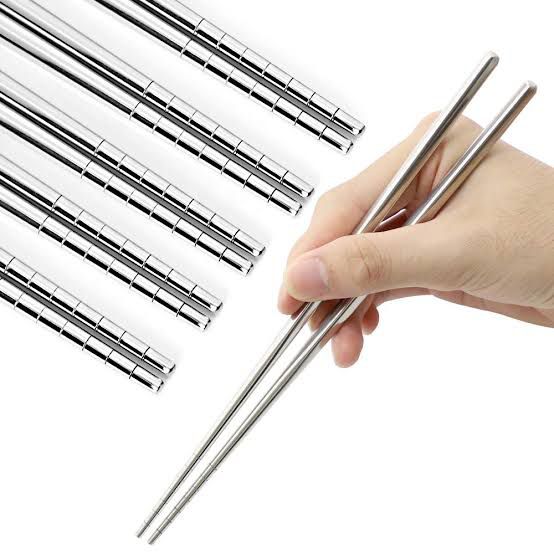 Stainless Steel Chopsticks (10-Piece Set)