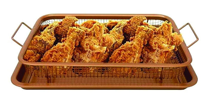 Copper Rectangle Crispy Tray – 2-Piece Set - My Store