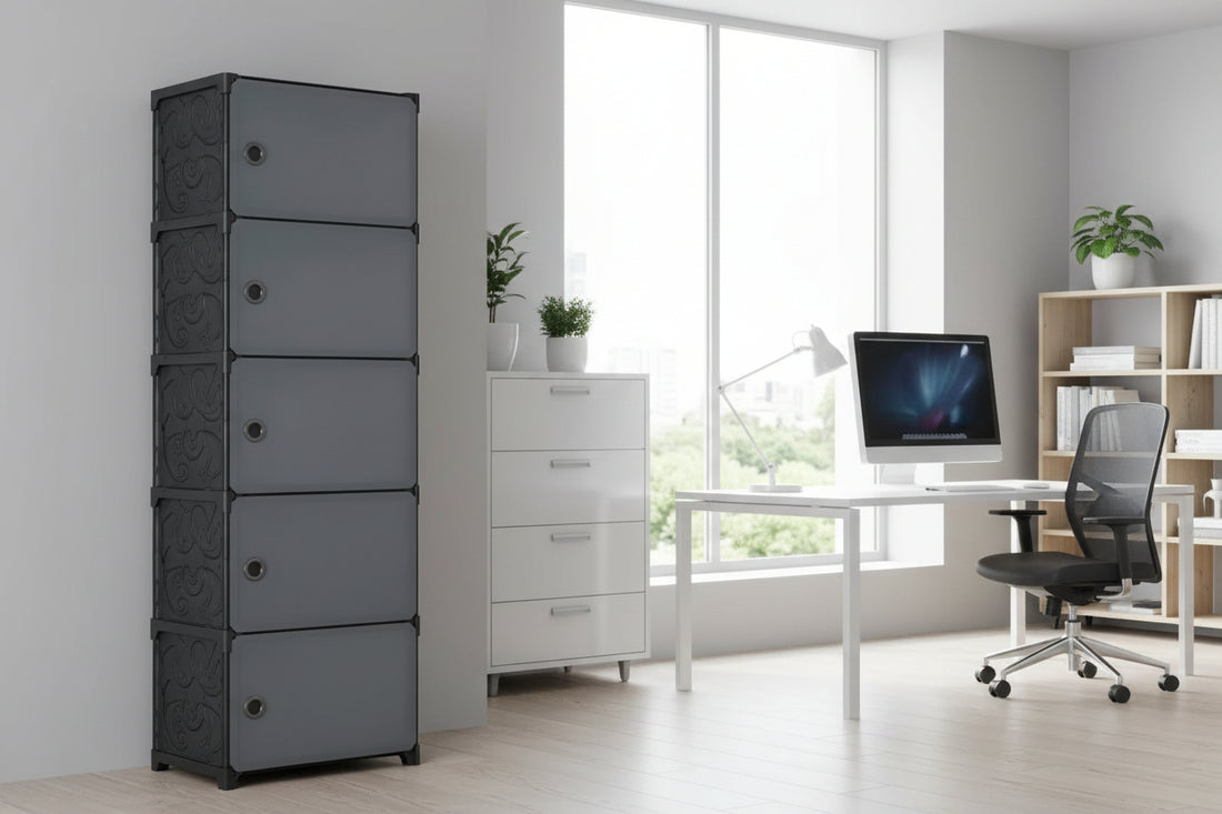 5-Tier Plastic Wardrobe Storage Organizer - My Store