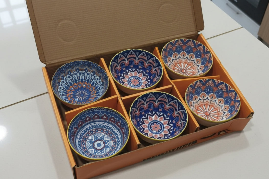Ceradeco Ethnic Motifs Printed Ceramic Bowl Set