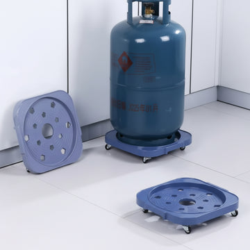 Heavy-Duty Movable Gas Cylinder & Planter Trolley | 360° Rolling Base
