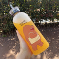 Water Bottles Cute Panda Bear Cup 1000ml With Straw - My Store