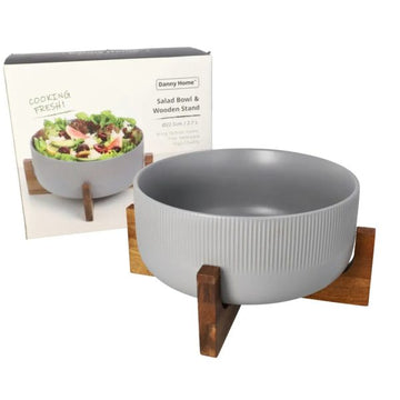 Danny Home Salad Bowl & Wooden Frame 2.7Liter
