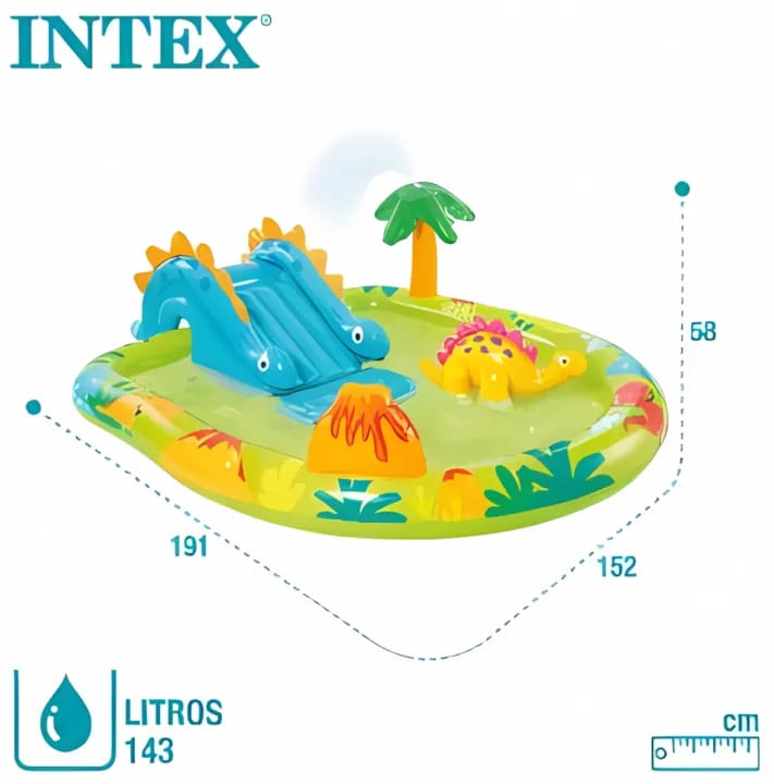 Intex Little Dino Dinosaur Play Center Pool for Kids – 6x5x2 FT