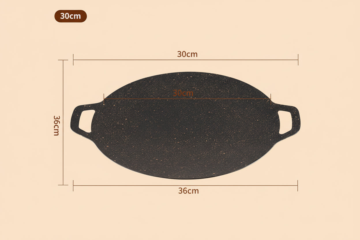 Multi-Griddle Tawa Iron Plate – Korean-Style Barbecue Grill (30cm) - My Store
