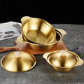 Golden Serving Bowl & Cooking Pot – With Lid & Side Handles - My Store
