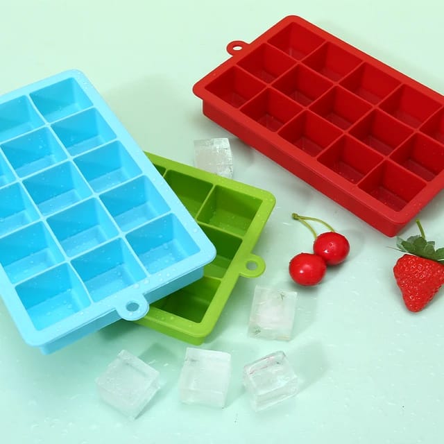 15-Grid Ice Cube Tray with Lid - My Store