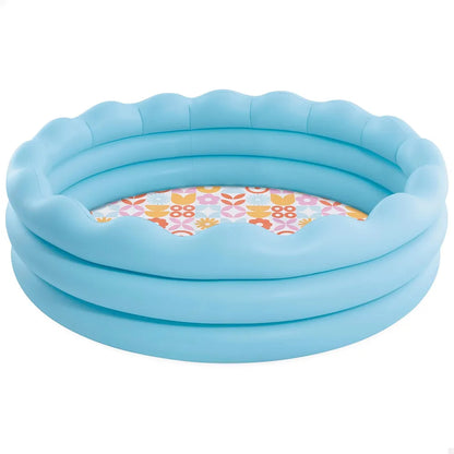 INTEX 66" x 18" Scalloped 3-Ring Inflatable Kids Swimming Pool