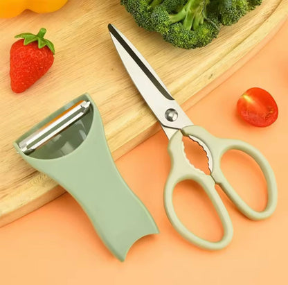 Multi-Functional 2-in-1 Kitchen Scissors & Peeler Set