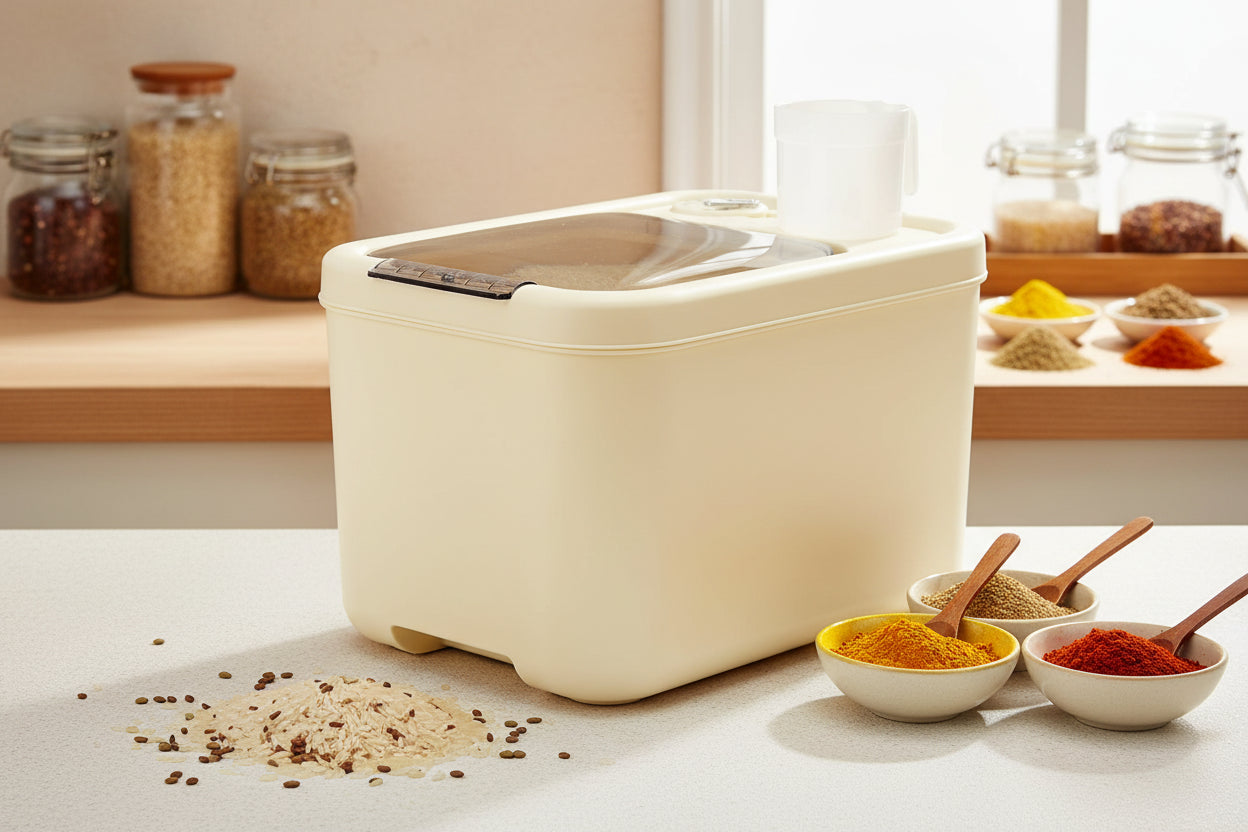 Timed Large-Capacity Rice & Grain Storage Container - My Store