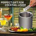 Ice Bucket with Lid and Strainer and Ice Tong - My Store
