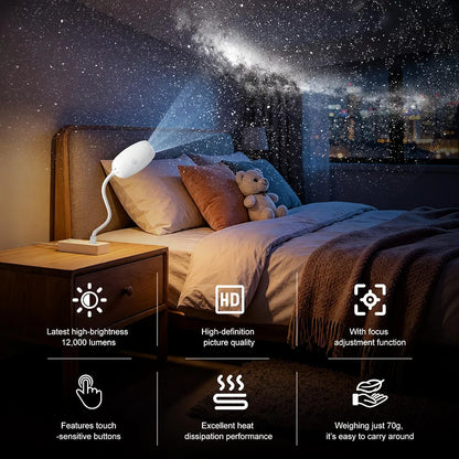 USB Car Starry Sky Projector Light – 360° Flexible Galaxy Ambient Light