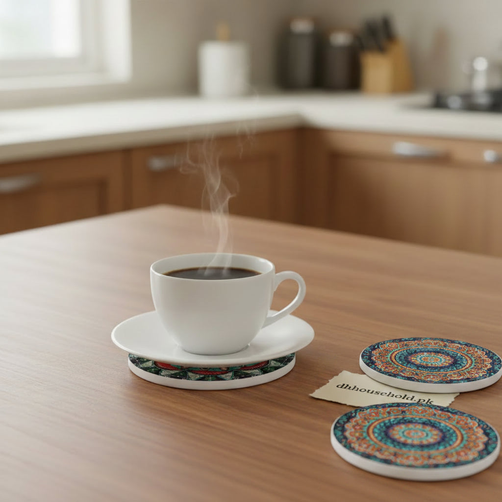 Danny Home Porcelain Bohemian Design Coaster – 10cm - My Store