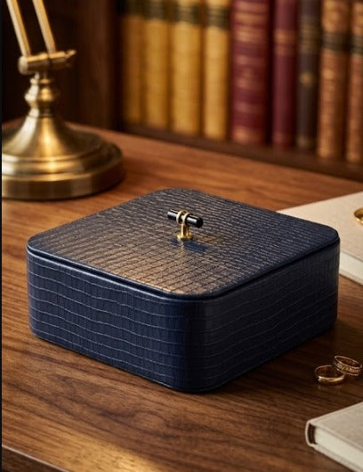 Luxury Faux Leather Roti Box & Multi-Purpose Storage Organizer