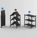 Foldable Kitchen Trolley 3-Layer - My Store