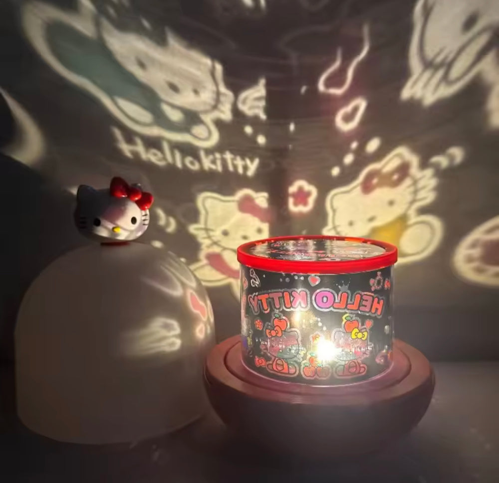 3D Cute Character Ambient Night Light & Galaxy Projector Lamp