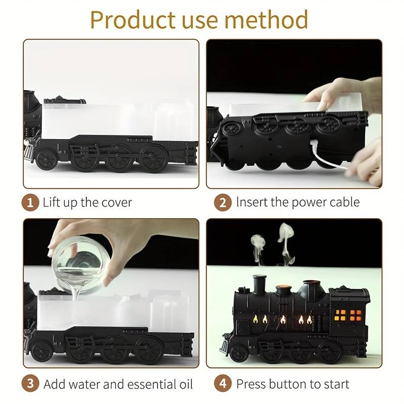 Retro Train Humidifier With Light