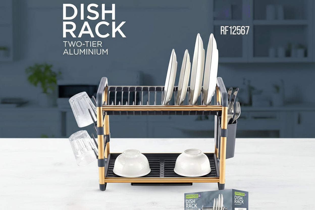 Aluminum Dish Drainer Rack – 2-Tier - My Store