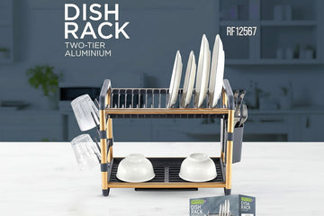 Aluminum Dish Drainer Rack – 2-Tier - My Store