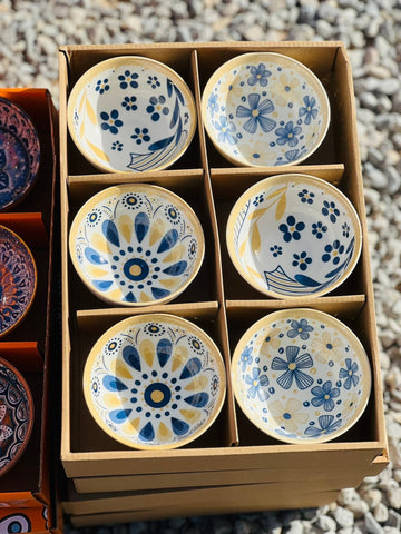Japanese-Style Floral Ceramic Bowls – Set of 6 - My Store