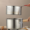 Stainless Steel Deep Fryer Pot with Strainer Basket & Glass Lid - My Store