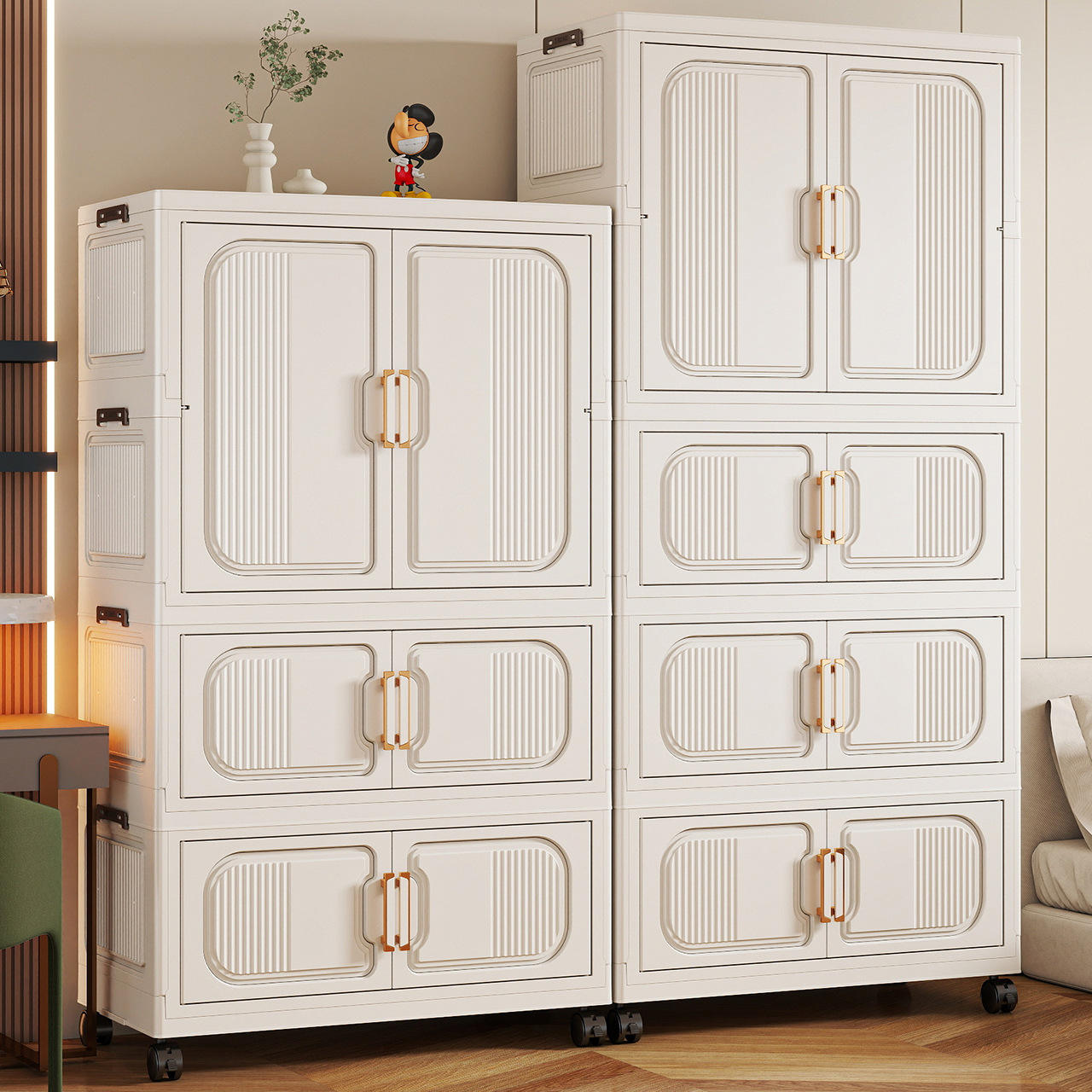 Modern Foldable Portable Wardrobe Closet with Magnetic Doors - My Store