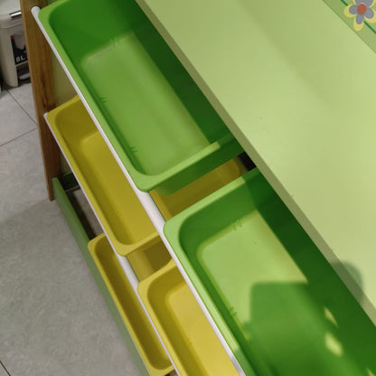Premium Wooden Kids' Toy Organizer with Storage Baskets - My Store