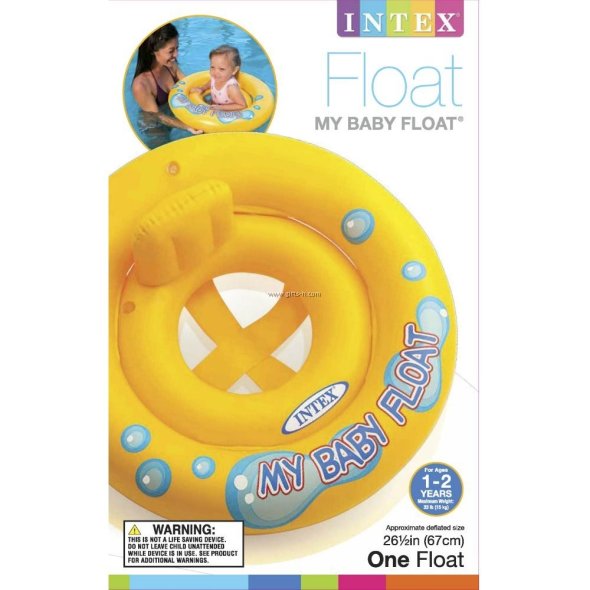 INTEX My Baby Float – Inflatable Baby Pool Float with Backrest (67cm)
