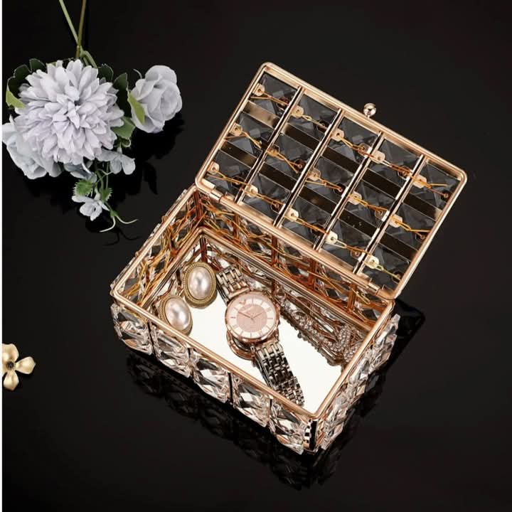 Light Luxury Metal Crystal Jewellery Storage organizer - My Store