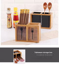 Bamboo Cutlery Holder Organizer - My Store