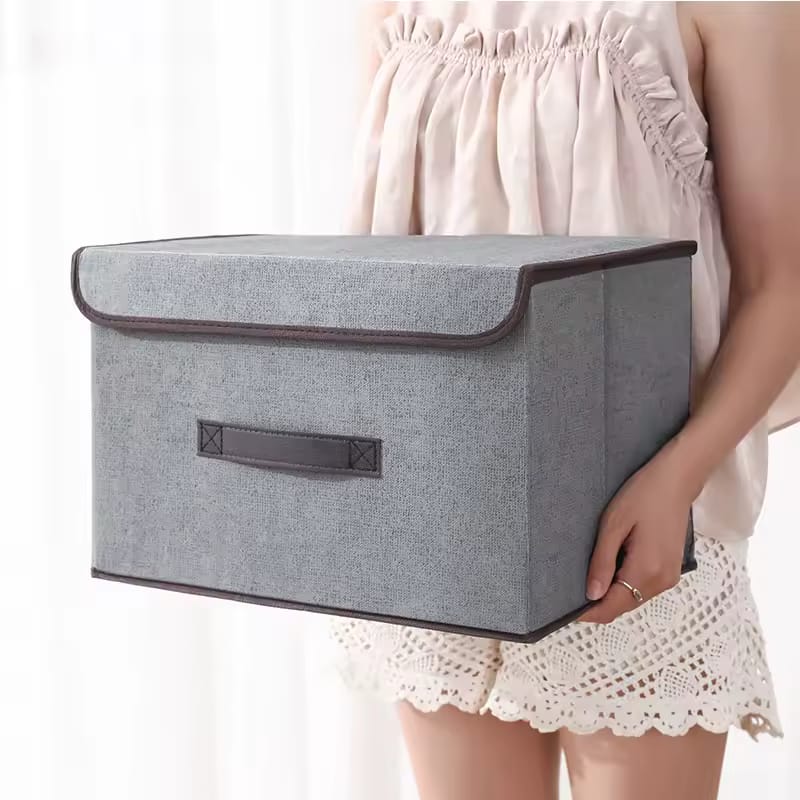 Foldable Non-Woven Storage Box with Lid - My Store