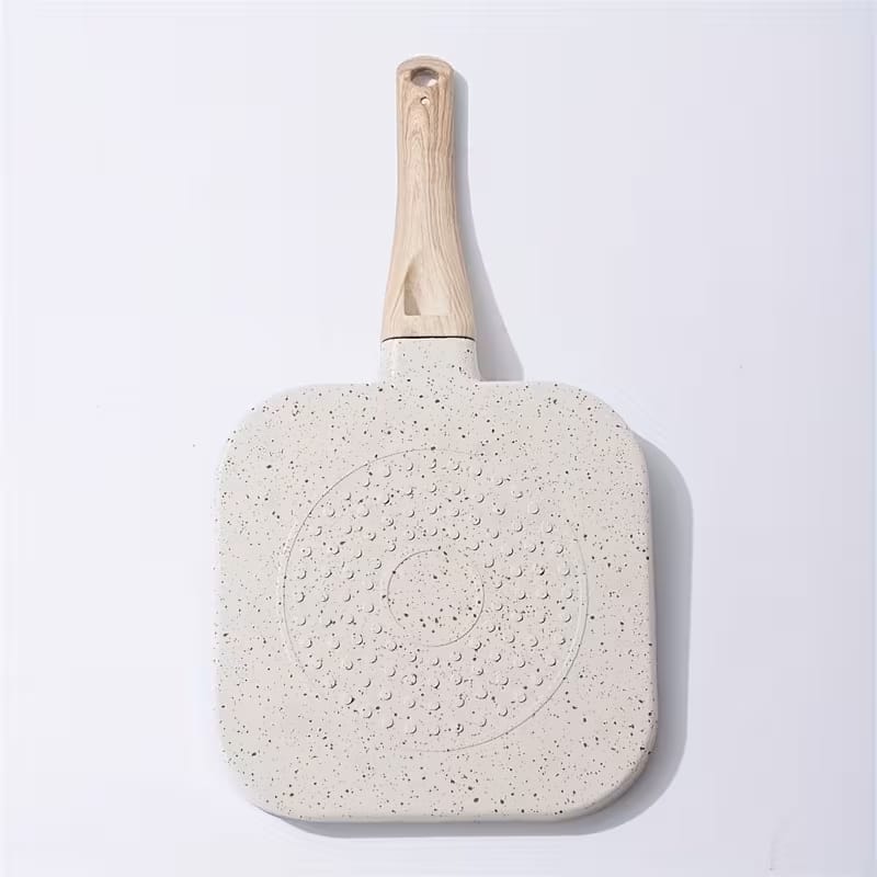 Premium Non-Stick Grill Frying Pan with Wooden Handle - My Store