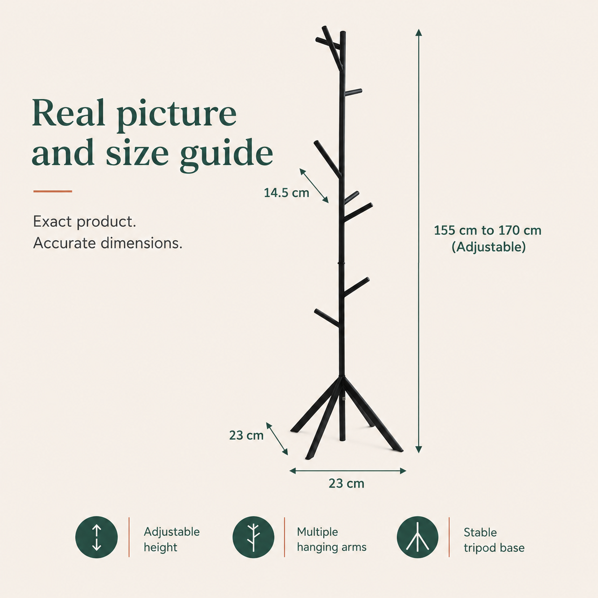 Modern Freestanding Metal Coat Rack & Garment Organizer