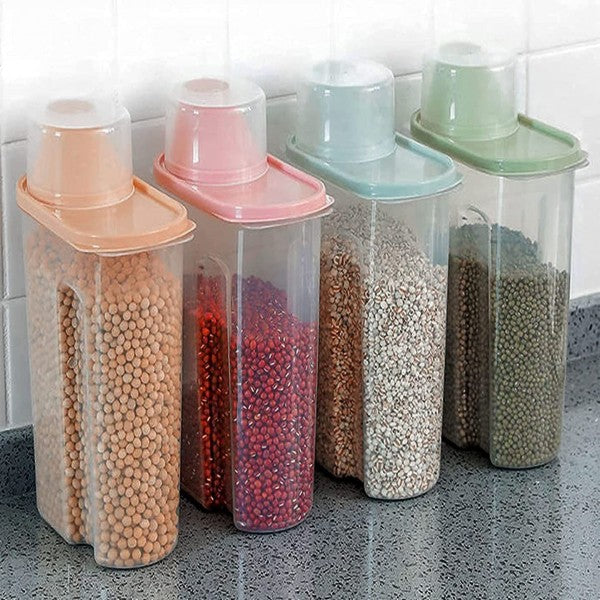 Airtight Cereal & Grain Storage Containers with Measuring Cup - My Store