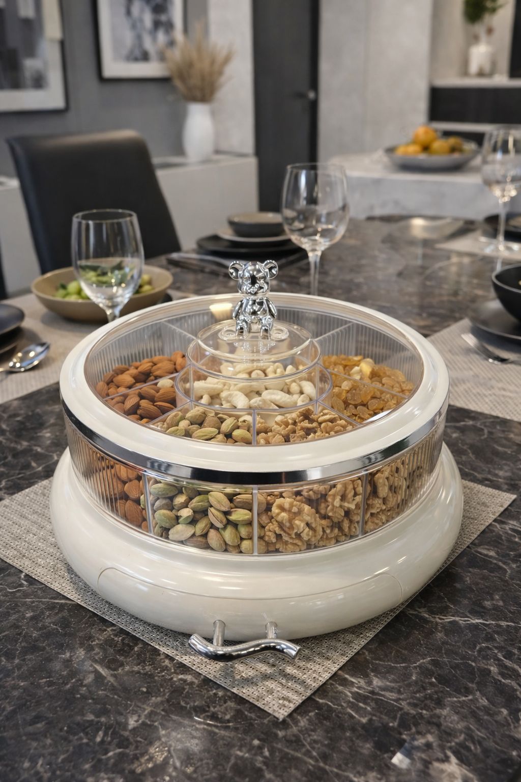 Luxury Rotating Dry Fruit & Snack Organizer