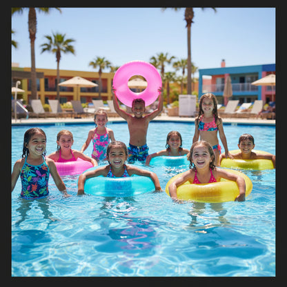 Intex Transparent Inflatable Pool Swim Tube  – Assorted Neon Colors