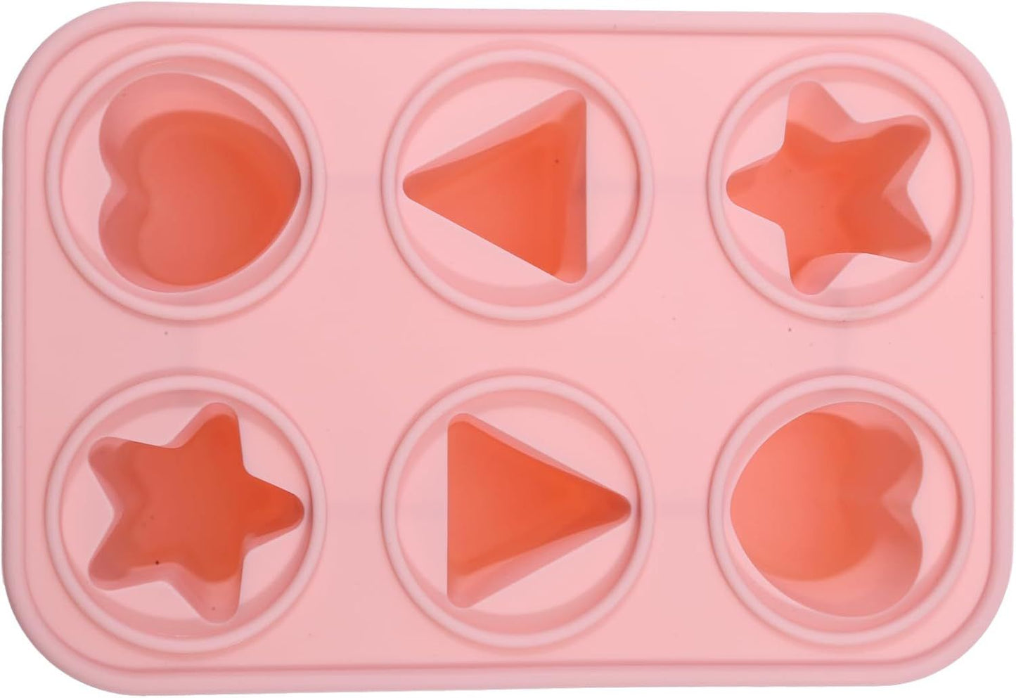 6-Cavity Silicone Popsicle & Ice Cream Mold Set with Reusable Sticks