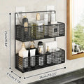 2 Layer Shelving Basket, Wall Mounted Bathroom Rack - My Store