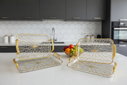 Golden Branch Food Service Tray Set (3-Piece) - My Store