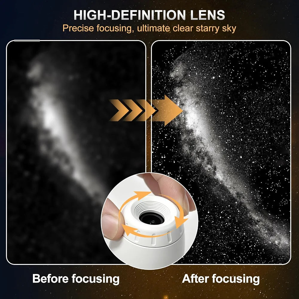 USB Car Starry Sky Projector Light – 360° Flexible Galaxy Ambient Light