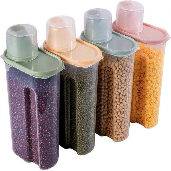 Airtight Cereal & Grain Storage Containers with Measuring Cup - My Store