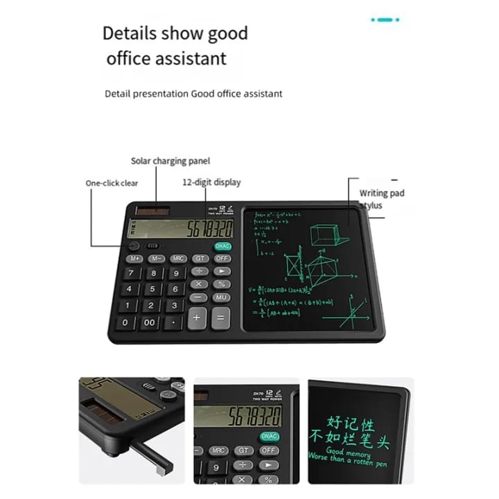 12-Digit Desktop Calculator with LCD Handwriting Notepad - My Store