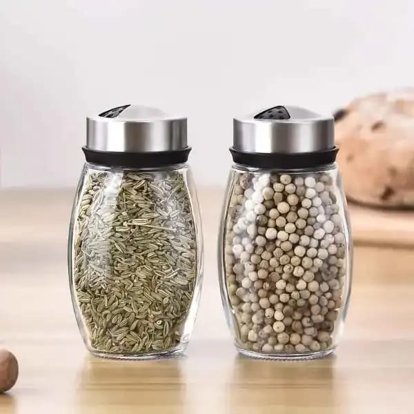6-Piece 360° Rotating Carousel Spice Jar Set