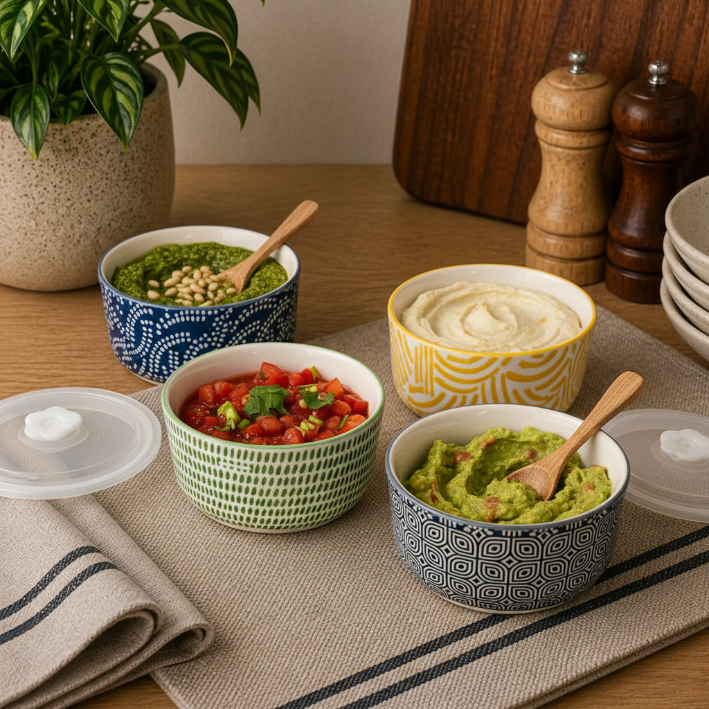Danny Home 600ml Porcelain Food Container with Lid – BWT30-17