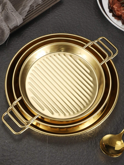 Golden Steak Style Serving Platters - My Store