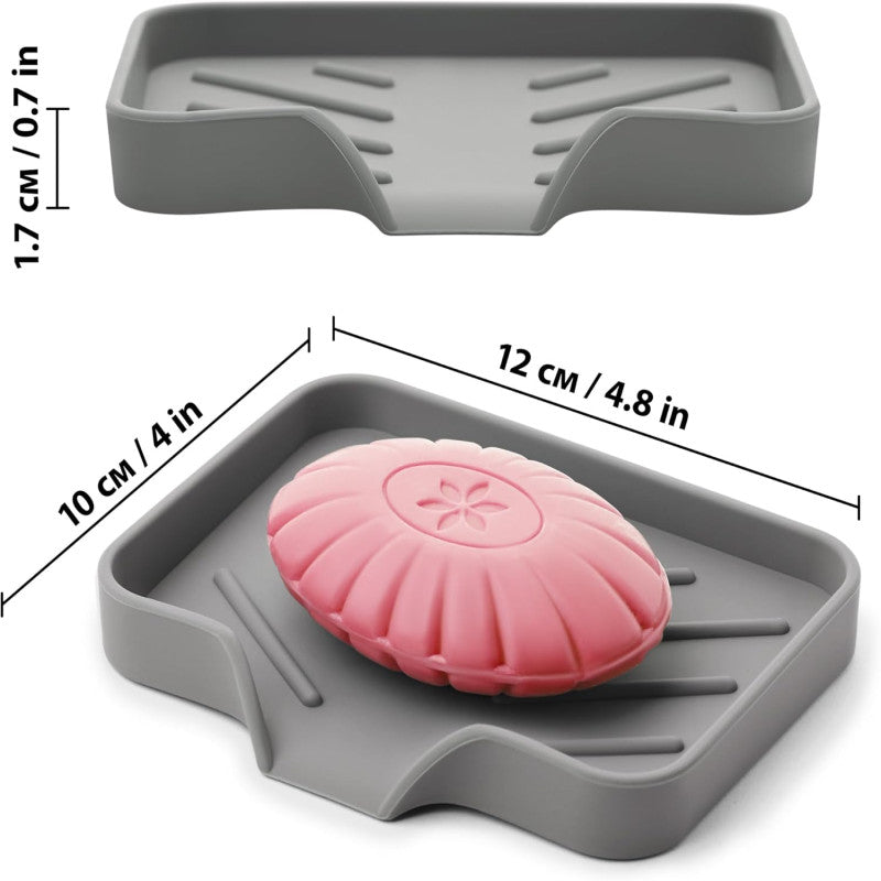 Self-Draining Silicone Soap Dish & Sink Tray - My Store