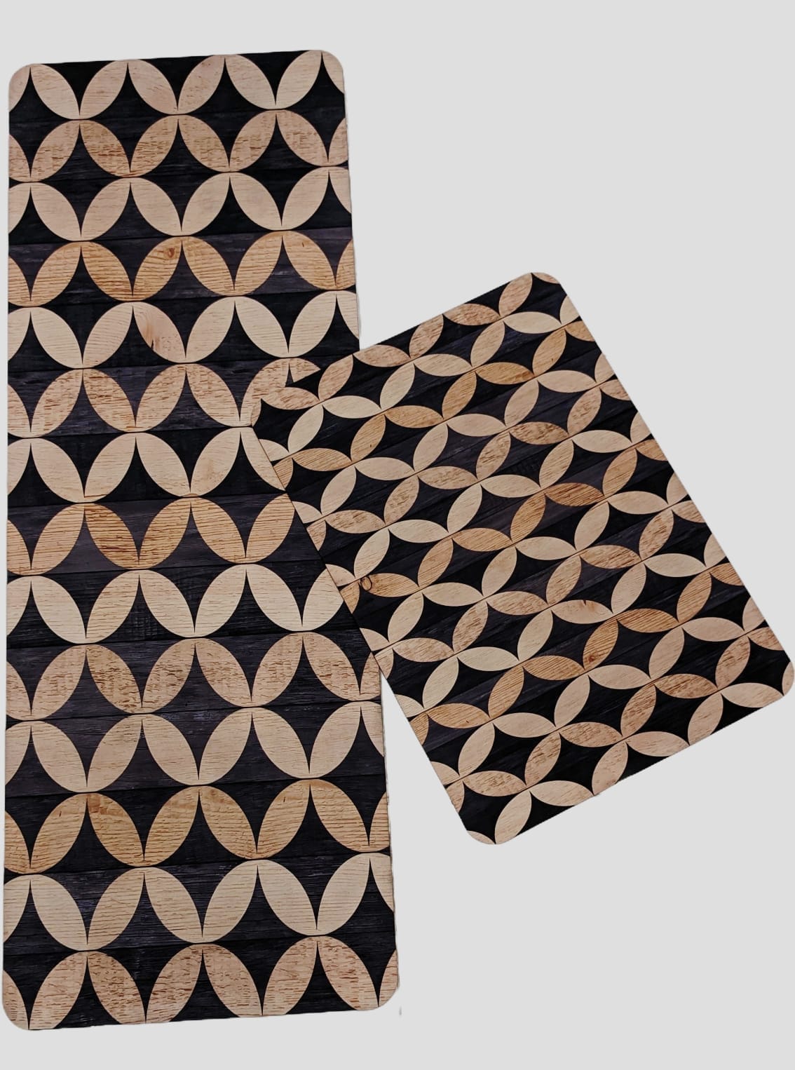 2-Piece Large Runner & Mat Set – Elegant Napa Leather Finish with Anti-Slip Base - My Store