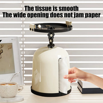 Luxury 2-in-1 Tissue Box with Top Storage Tray